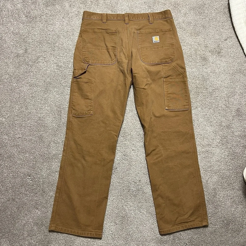 Carhartt Rugged Flex Relaxed Fit Duck Utility Work Pants Brown 34x30 BN3279-M